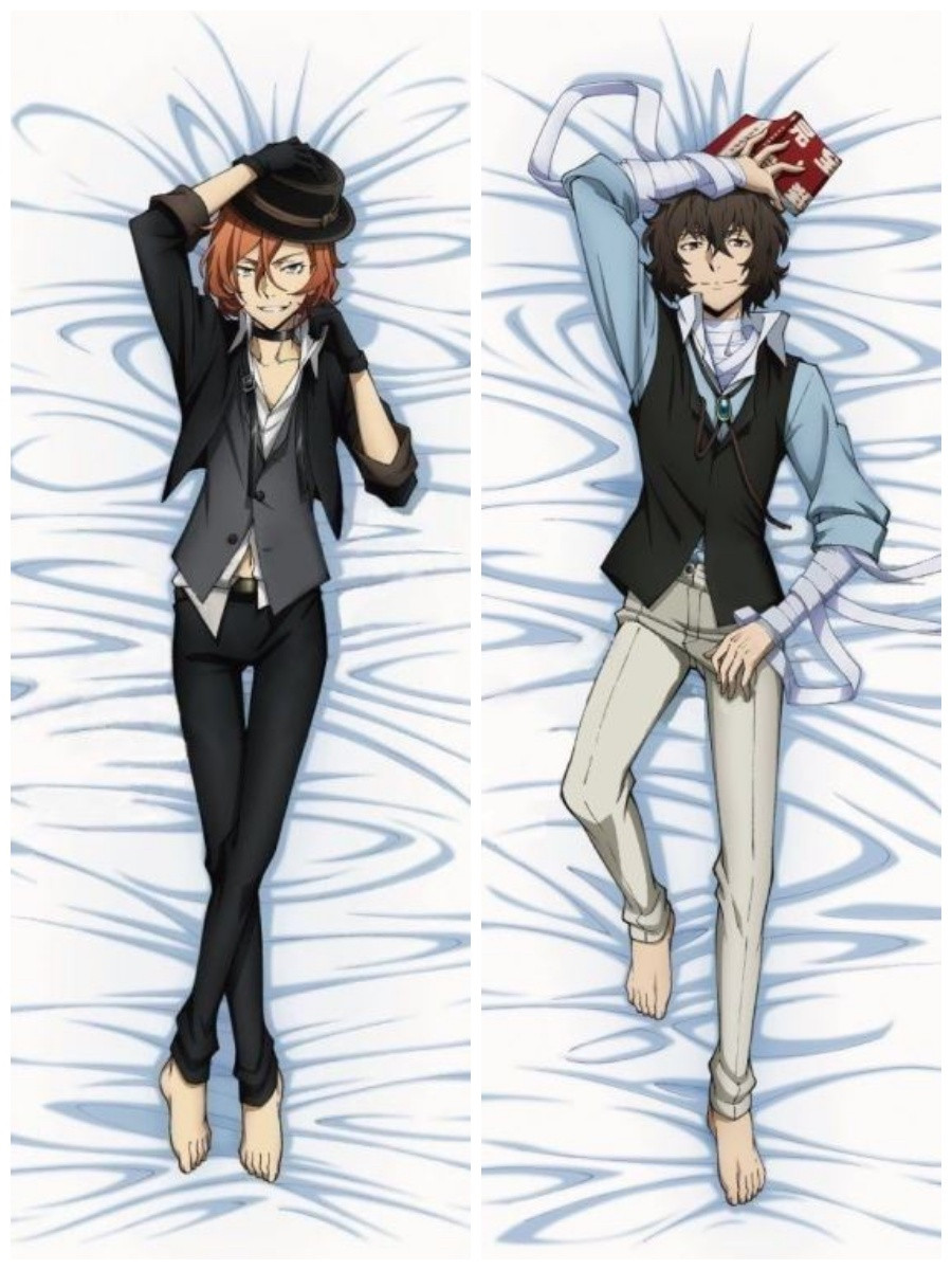 Дакімакура 150х 50 см Дазай і Чуя Великий із бродячих псів Bungou Stray Dogs Dazai Chuuya подушка