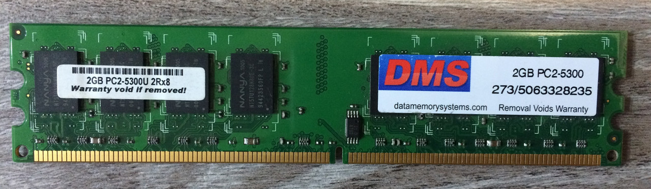 2GB DDR2 667MHz PC2 5300U 2Rx8 RAM (Intel/AMD) Оперативна пам'ять