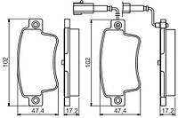 Тормозные колодки задние Punto (09-) Bosch 0 986 495 355