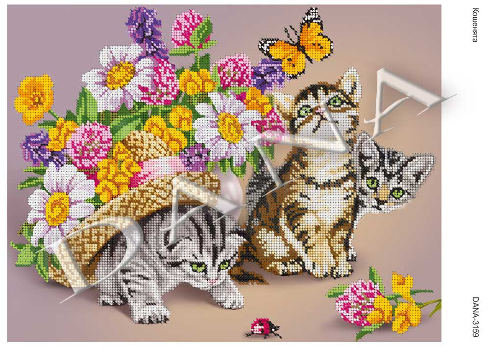 Схема для вышивки Котята