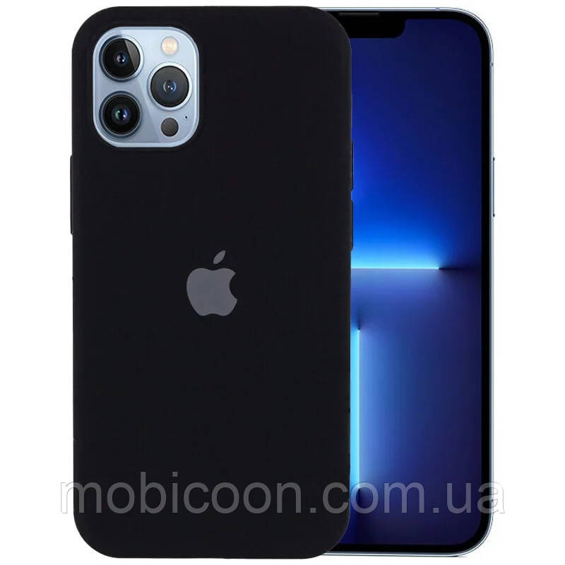 Чехол Silicone case full iPhone 13 Pro Max Black