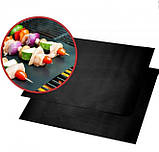 Антипригарний тефлоновий килимок для гриля BBQ sheet grill розмір 33х40 см, фото 2