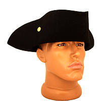 Шляпа пірата, треуголка черна
