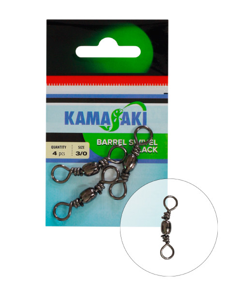 Вертлюг Kamasaki Barrel Swivel No18 10 шт.