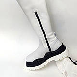 Жіночі зимові черевики Bottega Veneta 32097 білі, фото 6