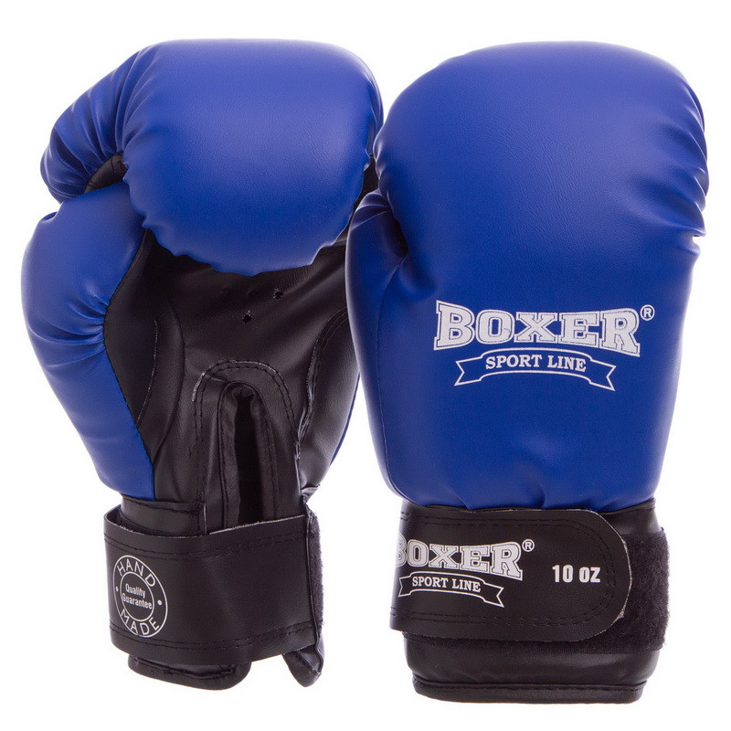 Рукавички боксерські на липучці BOXER 2022 синій