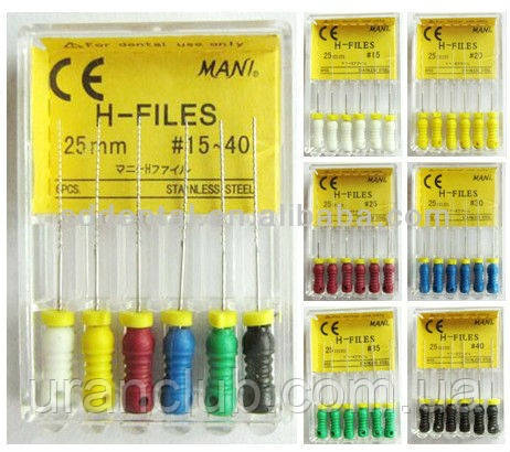 H-Files ручні файли PERFECT, 25 мм (6 шт)