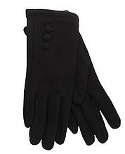 Жіночі стрейчеві рукавички Чорні середні