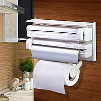 Кухонный диспенсер Triple Paper для бумажных полотенец, пищевой пленки и фольги