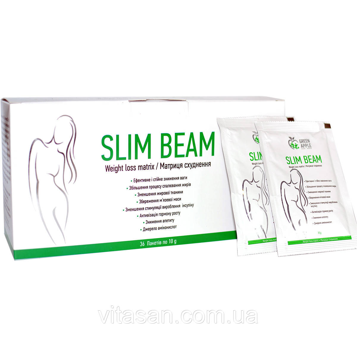 Протеїновий коктейль SLIM BEAM Матриця схуднення, 36 пакетів