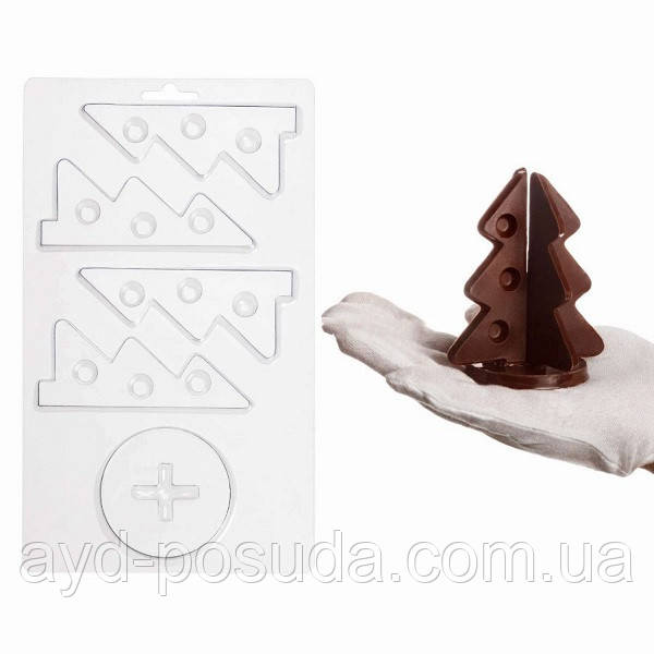 Пластикова форма для шоколаду "Ялинка на підставці" арт. ВК02062114, фото 1