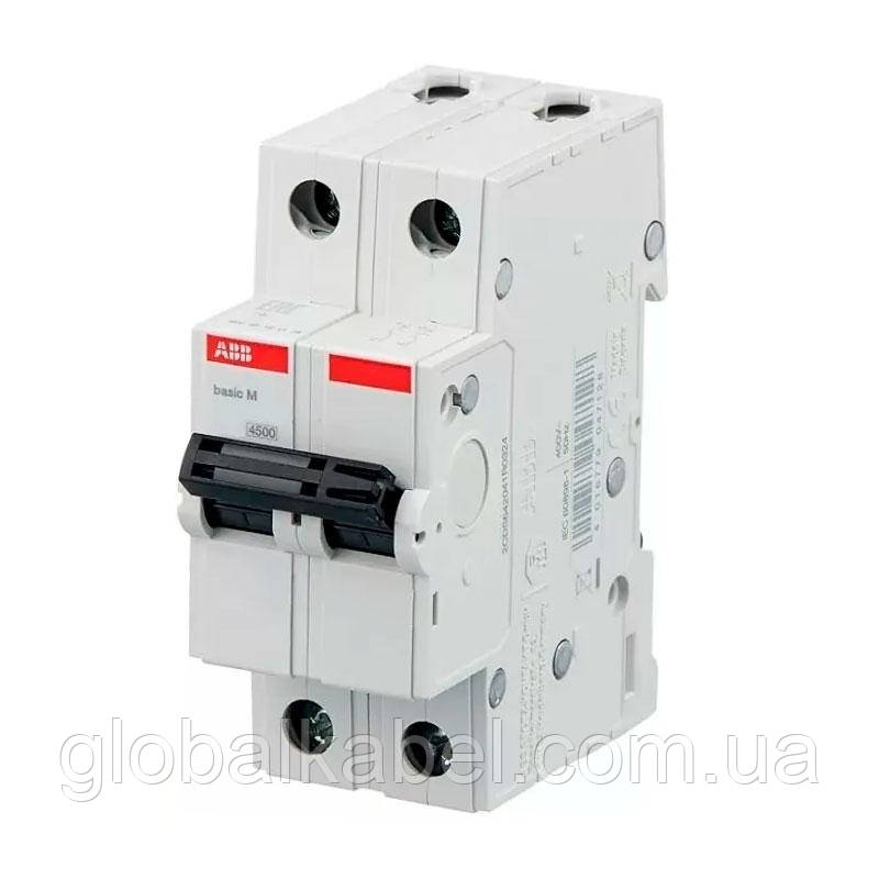 Автоматичний вимикач 2Р 20А C, ABB basic M, фото 1