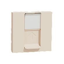 Розетка комп'ютерна RJ45, одинарна категорія 5 UTP, 2 модулі бежева Unica New NU341144