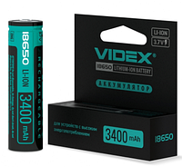 Акумулятор VIDEX 18650 3400 mAh (захист)