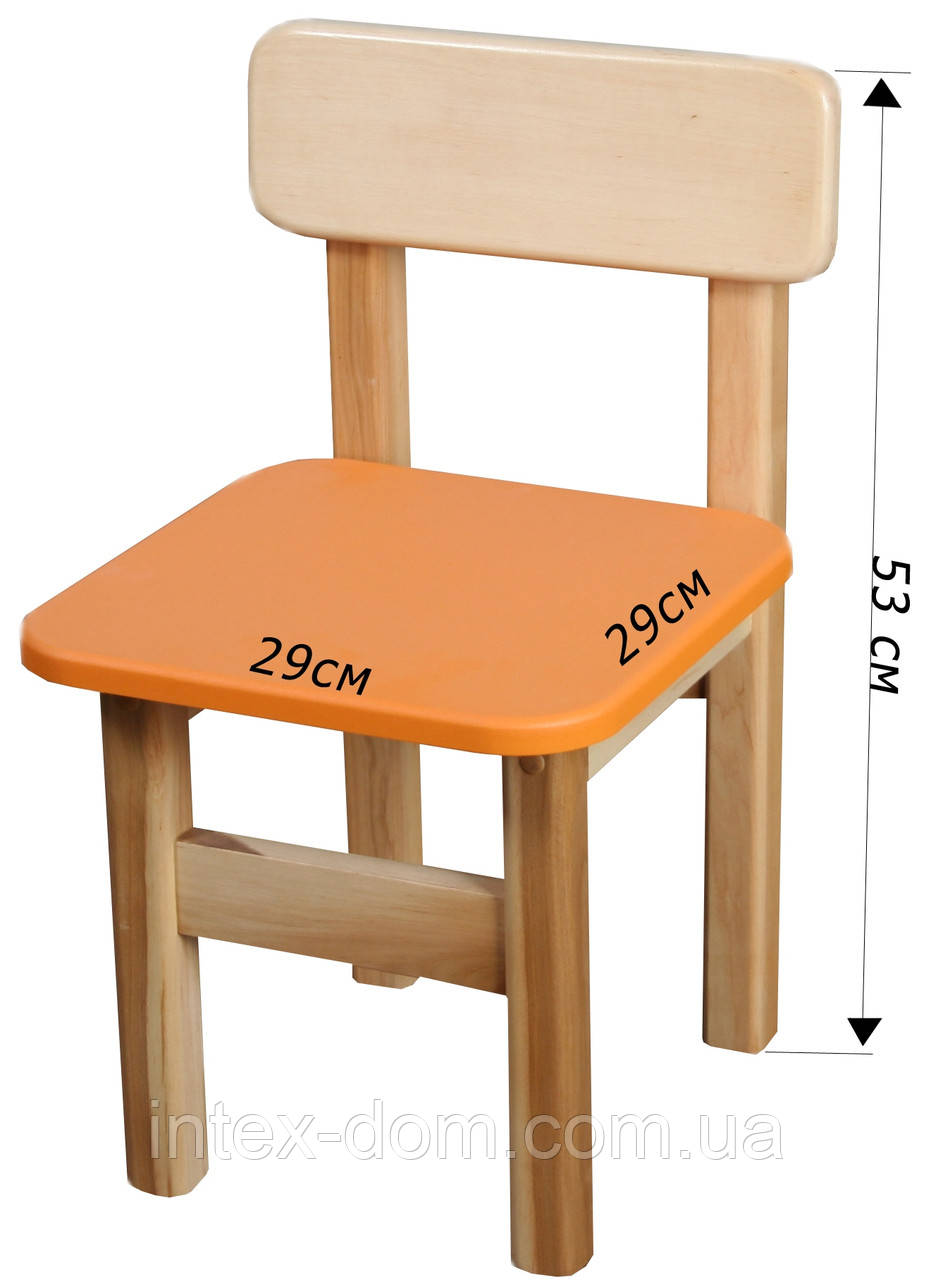 Стілець дерев'яний Фінекс (жовтогарячий), фото 1