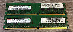 Комплект на 4GB (2 x 2GB) DDR2 667 MHz PC2 5300U 2Rx8 Hynix (Intel/AMD) RAM Оперативна пам'ять