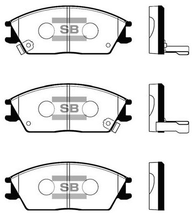 Гальмівні колодки Sangsin SP1047 Hyundai Getz Accent 1994-2005