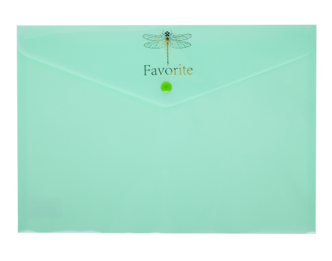 Папка-конверт на кнопці А4 м'ятна FAVOURITE PASTEL BUROMAX BM.3953-38