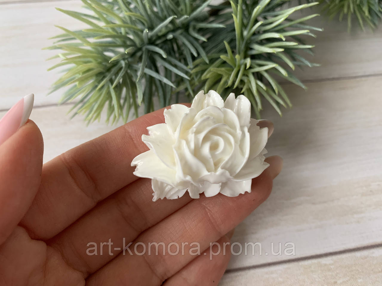 Декор із полімерної глини "Троянда", 3.5х3 см