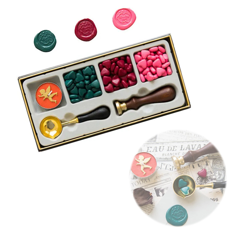 Набір для сургучного друку кліше Missing You, сургуч, свічка, ложка, фото 1