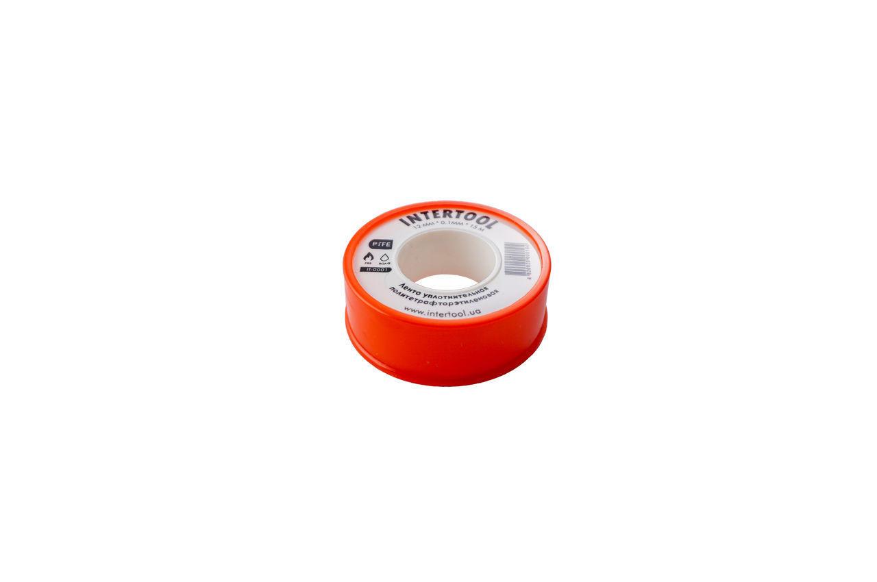 Стрічка тефлонова Intertool 15 м x 12 x 0.1 мм (IT-0001) (10 шт.)