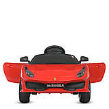Дитячий електромобіль Ferrari (4 мотори по 25W, 1 акум 12V9AH, MP3, USB) Bambi M 4700EBLR-3 Червоний, фото 3