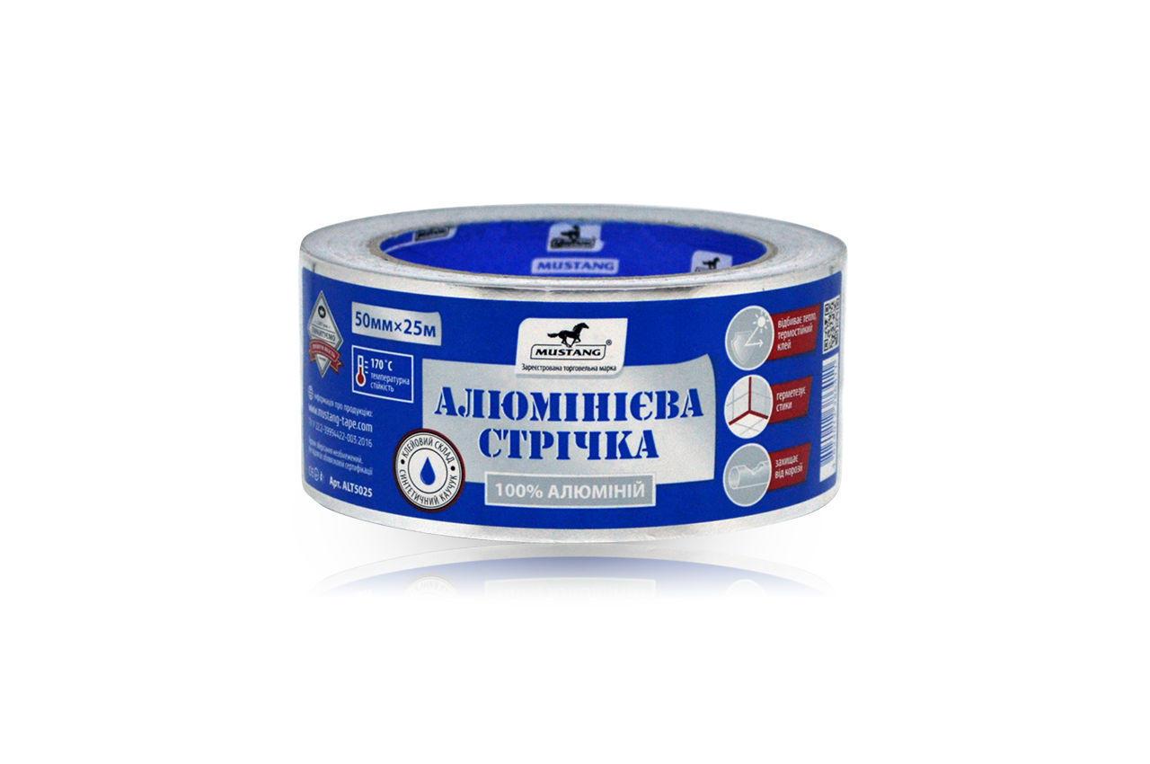 Скотч алюмінієвий Mustang — 50 мм x 25 м
