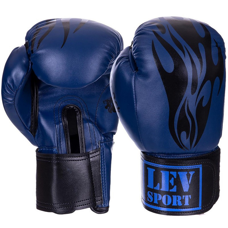 Рукавички боксерські LEV SPORT на липучці LV-2958 синій