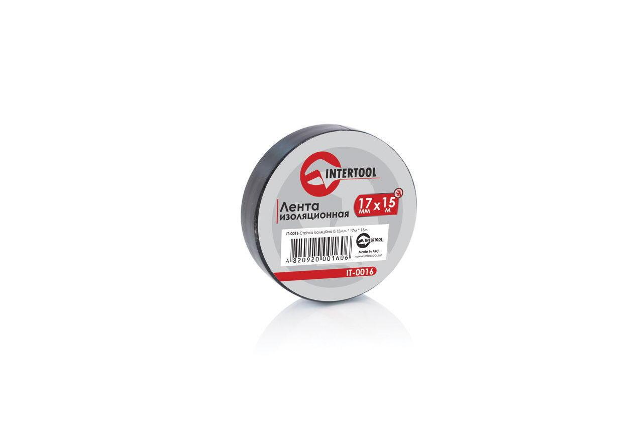 Стрічка ізоляційна Intertool 15 м Чорна (IT-0016) (10 шт.)