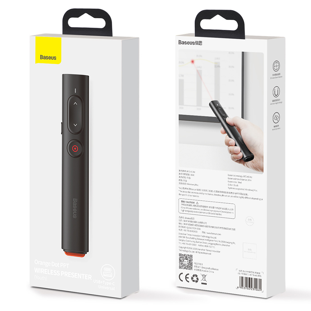 Беспроводной презентер с лазерной указкой Baseus Orange Dot PPT Wireless  Presenter (Youth) (ID#1515611855), цена: 349 ?, купить на Prom.ua
