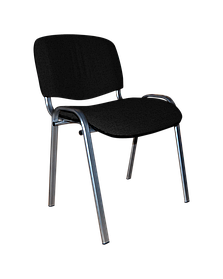 Офисный стул для персонала чёрного цвета ISO Alum