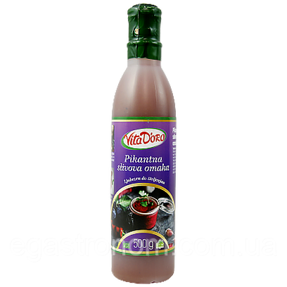 Соус сливово-часниковий ВітаДоро VitaDoro pikantna slivova omaka 500ml 12шт/ящ (Код: 00-00006435)