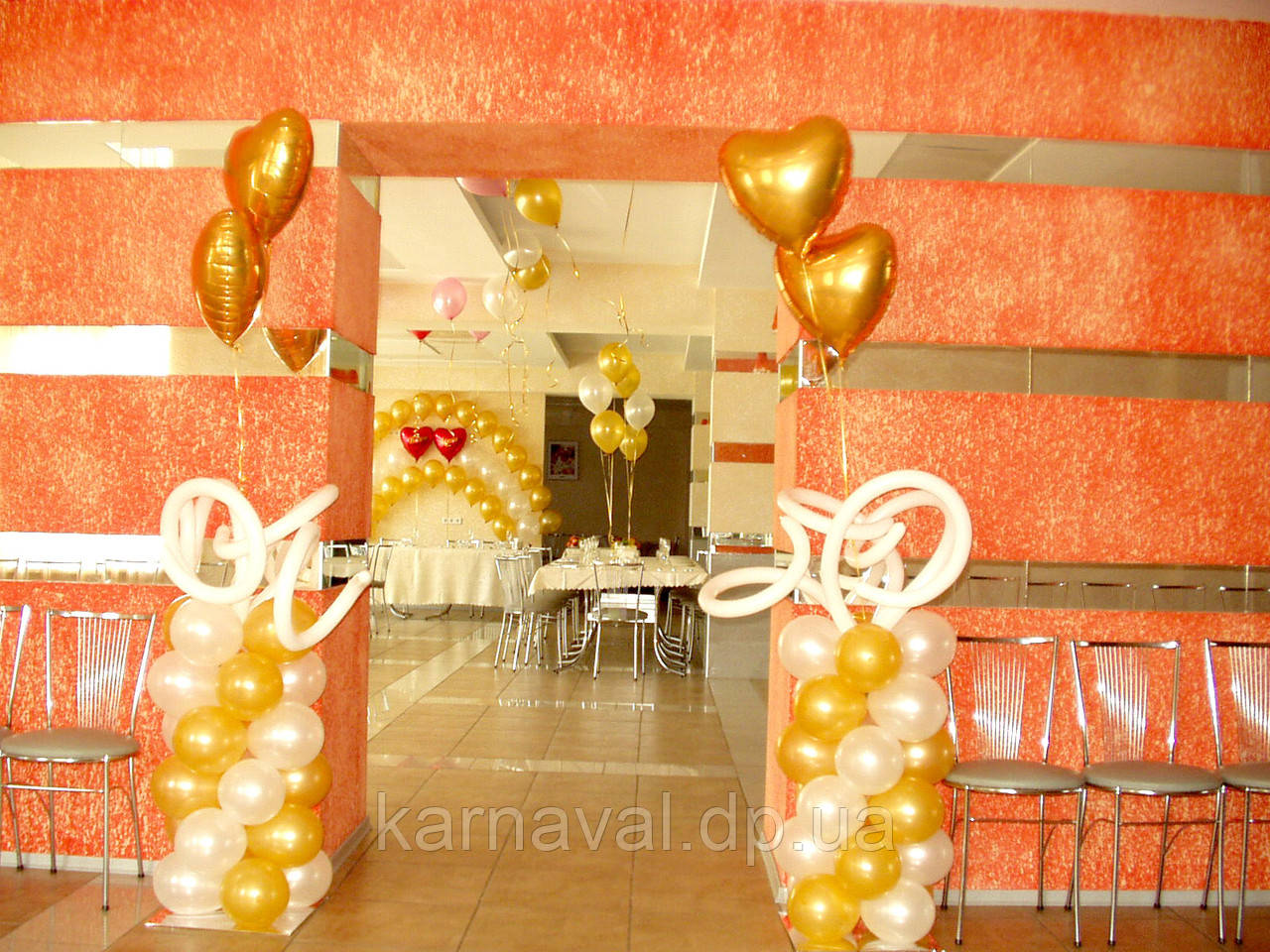 Весірні стійки з повітряних і гелевих куль, фото 1