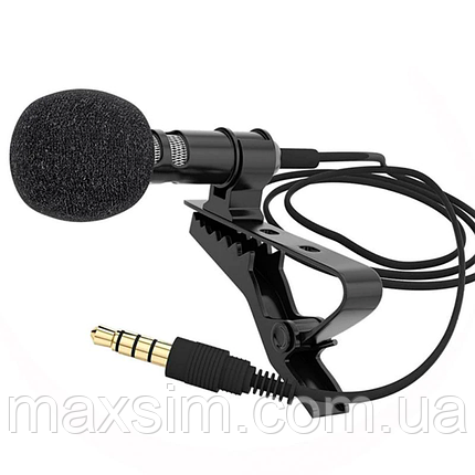 Мікрофон петличний VOXLINK 3 м із прямим штекером black, фото 2