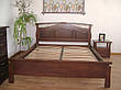 Двоспальна дерев'яна ліжко "Марго" з масиву натурального дерева від виробника (колір на вибір), фото 2