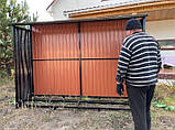 Дровник вуличний для зберігання дров, дровниця з металу вулична, фото 4