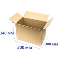 Коробка картонная (500 х 300 х 340), бурая