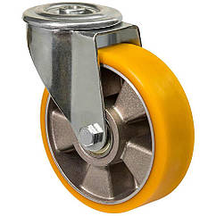Колесо 5605-N-080-B, Ø 80 мм, 56 Norma, поворотне колесо алюміній/поліуретан, кульковий підшипник, колесо для обладнання