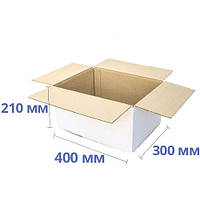 Коробка картонная белая (400 х 300 х 210)