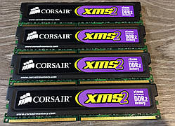 Комплект на 8GB (4x2GB) DDR2 800MHz CL5 Corsair XMS2 PC2 6400U RAM (Intel/AMD) Оперативна пам'ять