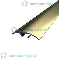 Алюминиевый порожек скрытого монтажа анодированный 28,2х5,4 ПАС-1501 Золото 0,9 м декоративный порог для пола