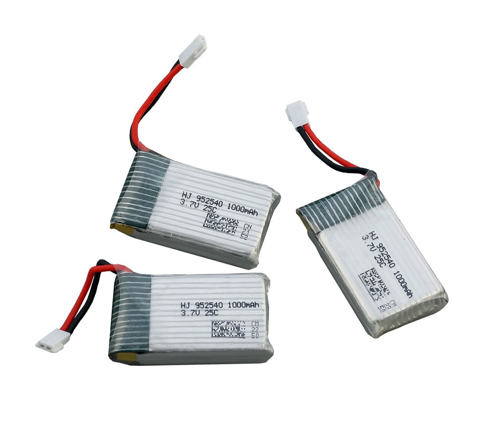 Аккумулятор литий-полимерный 1000mAh 3.7V 902540 высокотоковый 25C для Syma X5C, X5, X5SC, M68, MJX X705C - фото 2 - id-p1515662233