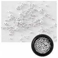 Набір для дизайну - намистини, металеві 3D ,різних розмірів Срібло