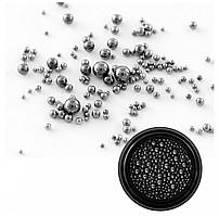 Набір для дизайну - намистини, металеві 3D ,різних розмірів Чорний