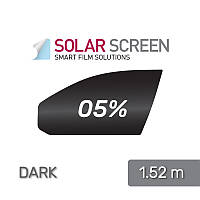 Неметаллизированная тонировочная пленка Solar Screen Dark 95 C, пропускаемость 5% - 1.524 м