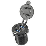 Металева зарядка USB QC 3.0 + PD Type-C 30W з кнопкою в прикурювач, фото 7