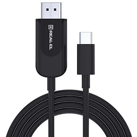 Кабель REAL-EL CHD-180 (EL123500044) USB Type-C-HDMI, 1.8м Black UAH (D)