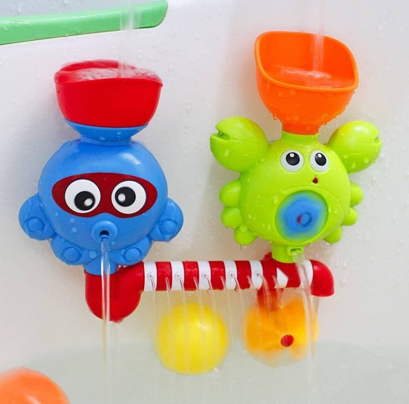 Дитяча розважальна іграшка для купання SL 87010 Водоспад Восьминіг і краб, фото 1