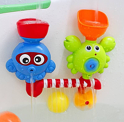 Дитяча розважальна іграшка для купання SL 87010 Водоспад Восьминіг і краб