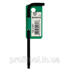Ключ BONDHUS TORX 10х80мм, Г-подібний; CrV сталь; сферич., фото 1
